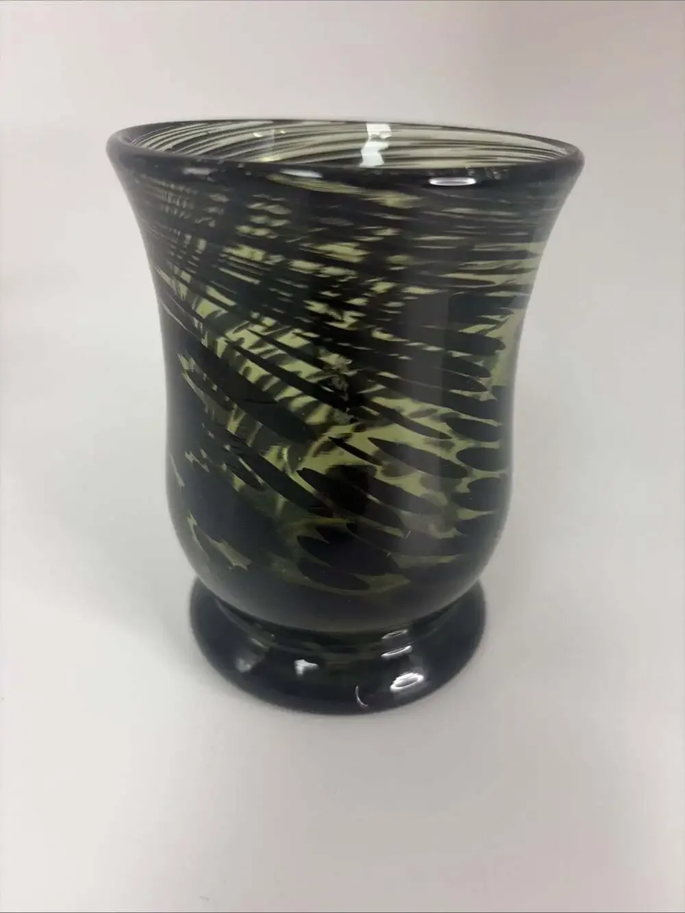Pier 1 Imports Hand Blown Speckled Art Glass Votive Candleholder 4 in.